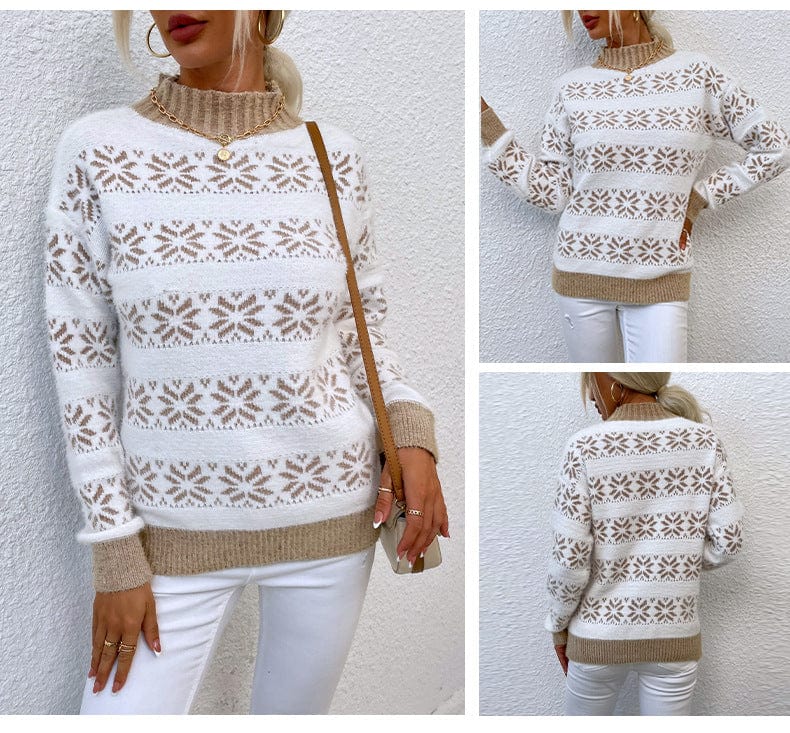 MW | Rollkragenpullover mit Schneeflocke für Damen 2024