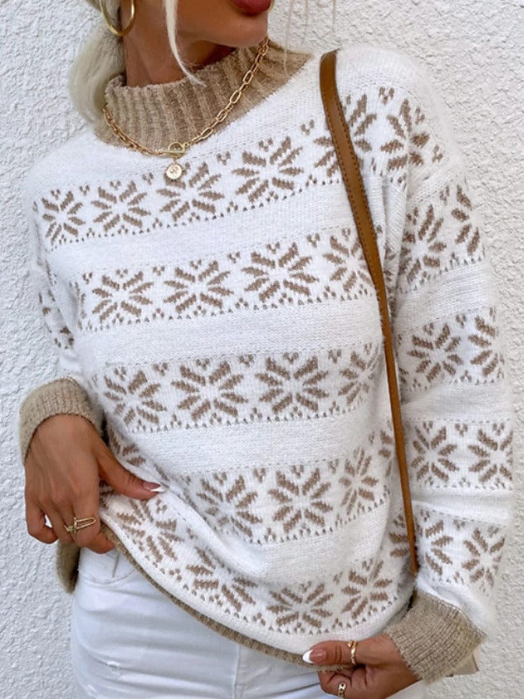 MW | Rollkragenpullover mit Schneeflocke für Damen 2024