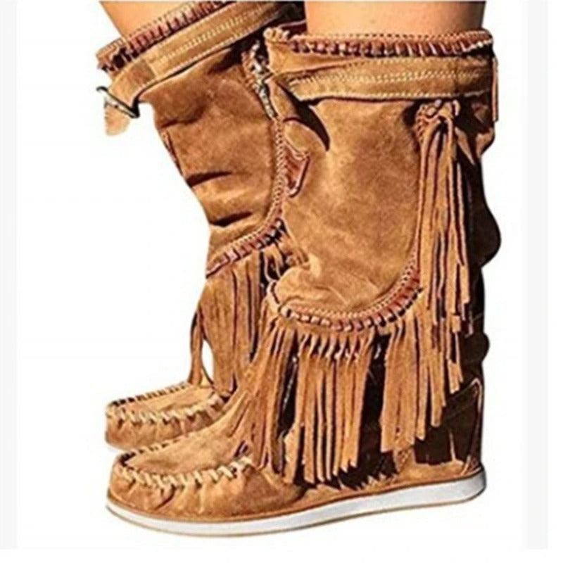 MW | Boho-Fransen-Westernstiefel