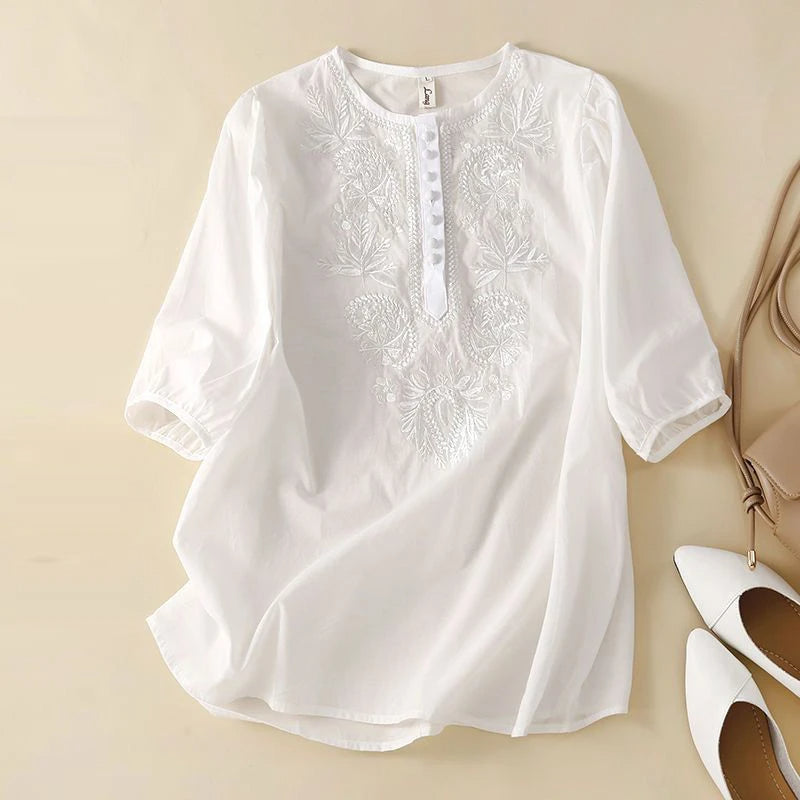 MW | Elegante Bluse mit Stickerei