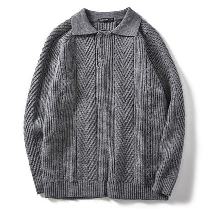 MW | Gestrickter Polopullover mit Kragen