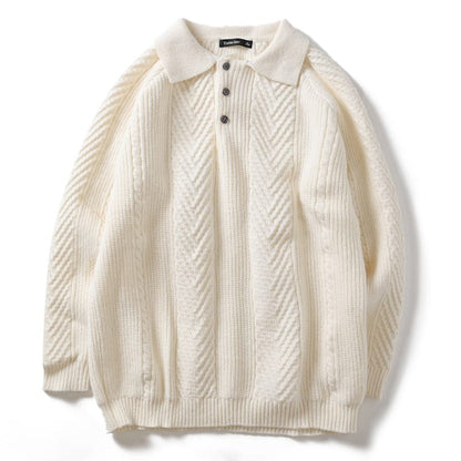 MW | Gestrickter Polopullover mit Kragen