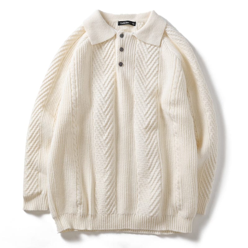 MW | Gestrickter Polopullover mit Kragen