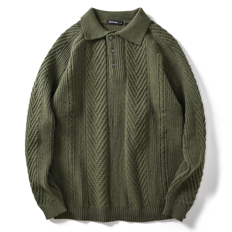 MW | Gestrickter Polopullover mit Kragen