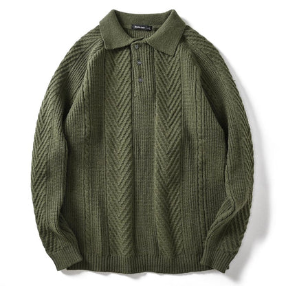 MW | Gestrickter Polopullover mit Kragen