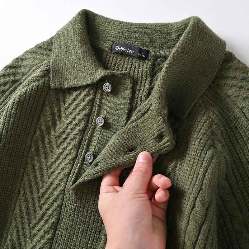 MW | Gestrickter Polopullover mit Kragen