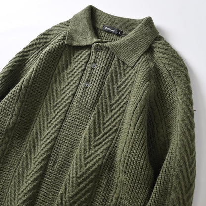 MW | Gestrickter Polopullover mit Kragen