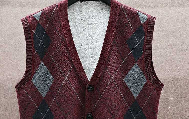 MW | Lässiger ärmelloser Pullover mit V-Ausschnitt