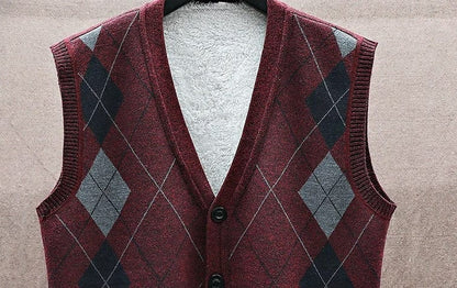 MW | Lässiger ärmelloser Pullover mit V-Ausschnitt