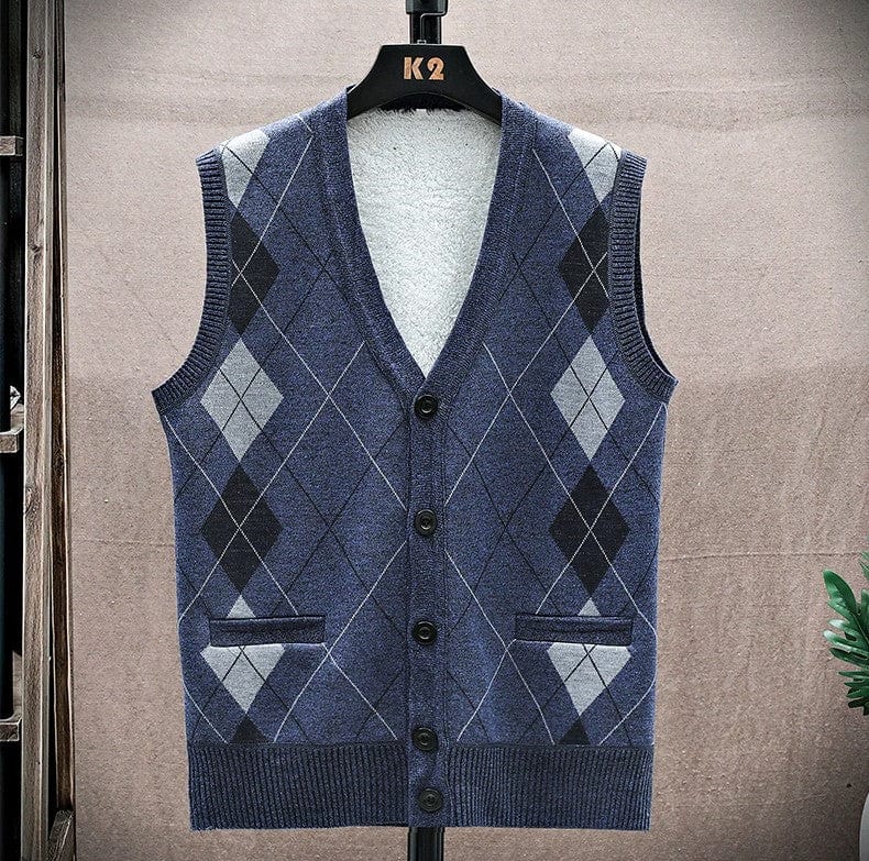 MW | Lässiger ärmelloser Pullover mit V-Ausschnitt