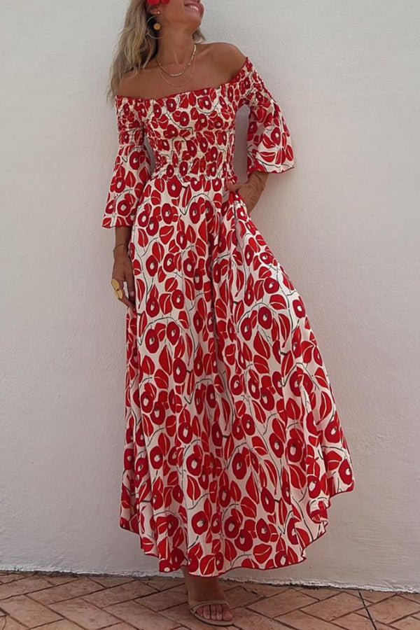 MW | Maxikleid mit Blumenmuster
