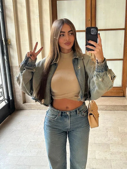 Anmutig gestaltete Jacke