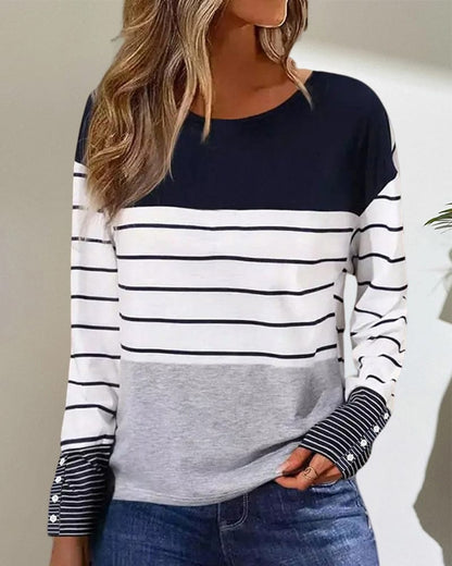 MW | Gestreiftes Print-Top