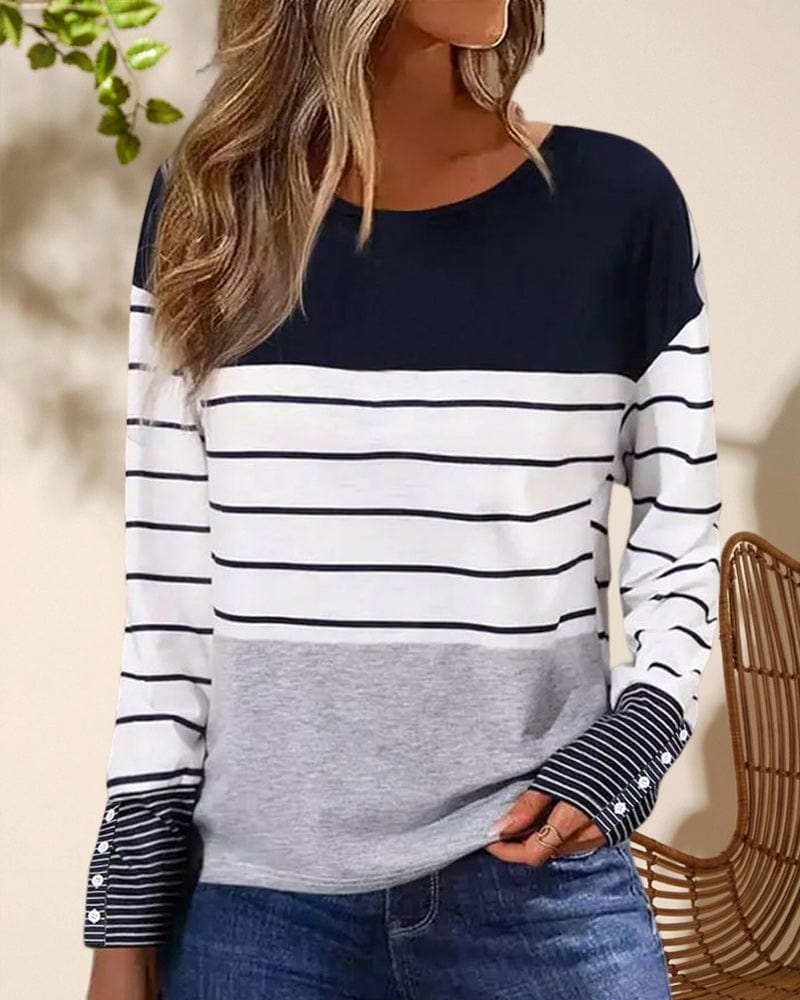 MW | Gestreiftes Print-Top