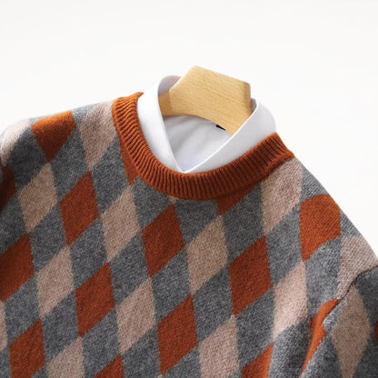 MW | O-Ausschnitt bunter Wollpullover 2024