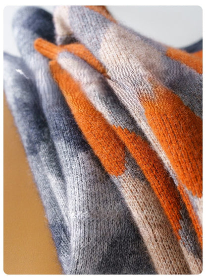 MW | O-Ausschnitt bunter Wollpullover 2024