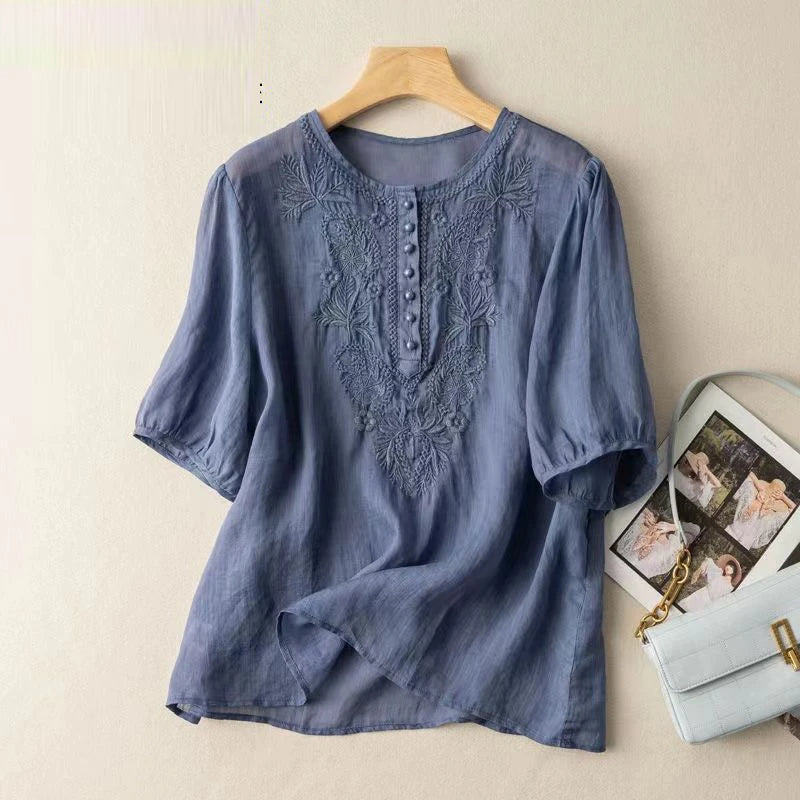 MW | Elegante Bluse mit Stickerei