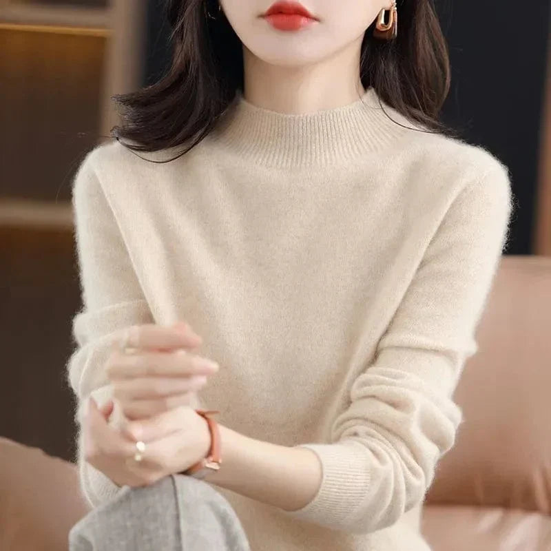 MW | Weichen Strickpullover mit Rollkragen