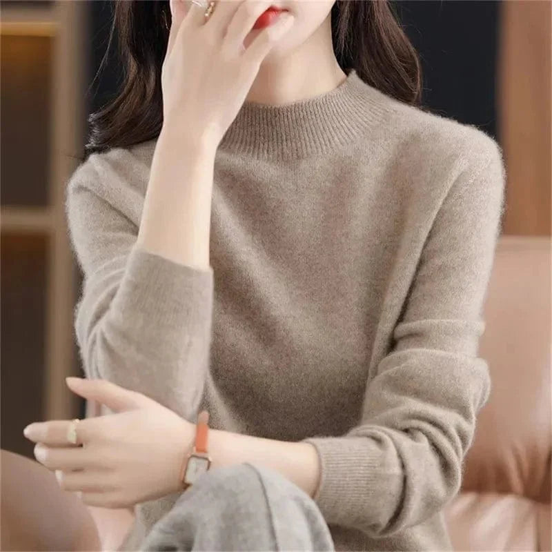 MW | Weichen Strickpullover mit Rollkragen