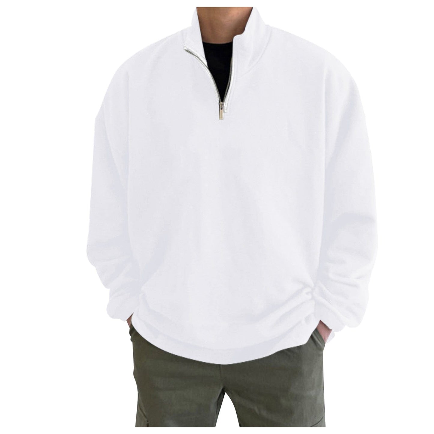 MW | Einfarbiger Kapuzenloser Pullover