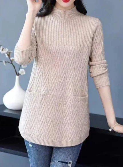 MW | Damenpullover mit hohem Kragen