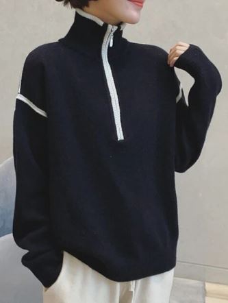 MW | Stehpullover mit Reißverschluss