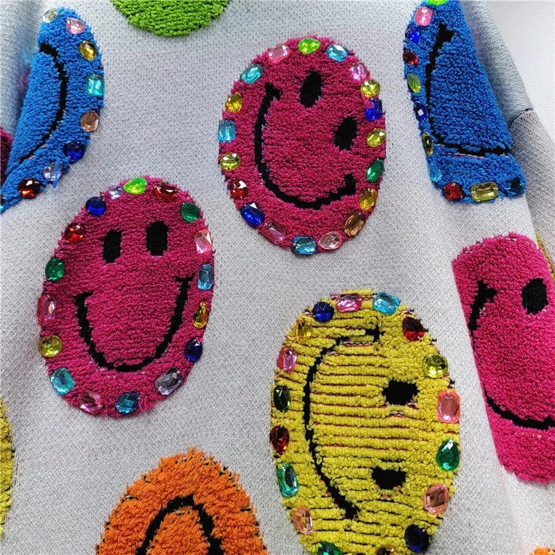 MW | Gestrickter Pullover mit Cartoon-Stickerei, modischer Pullover